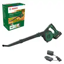 Bosch Soplador de Hojas a Batería UniversalLeafBlower 18V-130 (Para una Limpieza Rápida y Sencilla de Exteriores, Sistema de 18 Voltios, 1 Batería de 2.5 Ah y Cargador)