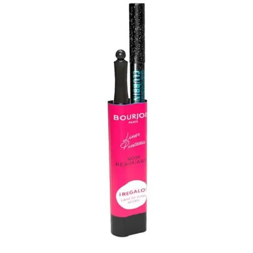 Bourjois Maquillaje Pack Liner Pinceau, Contour Clubing regalo 8 NOIR SURRÉALISTE, 48 ATOMIC BLACK 1.2g