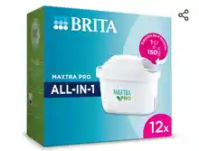 (Pack de 12) Recambio original BRITA que reduce las impurezas, el cloro, PFAS, los pesticidas y la cal para obtener agua del grifo con mejor sabor