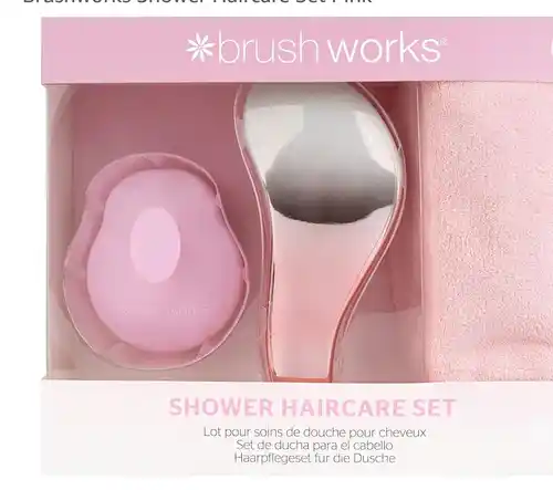 Brushworks Shower Haircare Set Pink