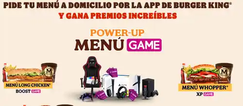 Burger King sortea premios gaming (sorteo por compra)