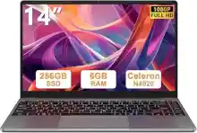 bvate Ordenador portátil 14",Win11 N4020 Up to 2.8Ghz 256GB Admite expansión SSD 1TB 14" Portátiles FHD 2.4G+5G WiFi BT 4.2 Mini HDMI con ratón inalambrico & Pegatinas Teclado Español-Gris