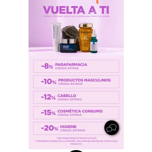 -15% en cosmética online y Skincare - Primor