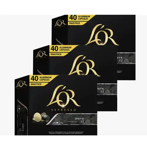 Café L'OR Onyx Compatible Nespresso - Pack 120 cápsulas