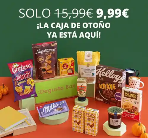 Caja de comida con 15 productos Snacks Degustabox