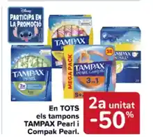 Caja de Tampax a 1,67€ (cuentas seleccionadas Carrefour)