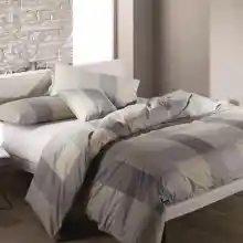 Caleffi - Juego de Cama de Matrimonio con Funda nórdica de Matrimonio de 255 x 200 cm, Funda no Acolchada, 100% algodón con Ranura de Solapa de 40 cm + 2 Fundas de Almohada de 50 x 80 cm, Juego de