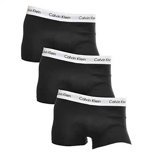 Calvin Klein Low Rise Trunk 3pk Bóxer, Negro (Black), XL Hombre