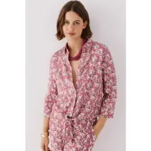 Camisa estampada con nudo | Women's blouses | Cortefiel