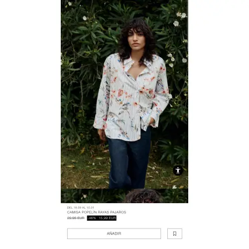 CAMISA POPELÍN RAYAS PAJAROS