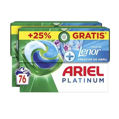 Cápsulas de lavado Ariel Pods Platinum 76 unidades.