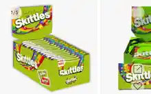 Caramelos Skittles Crazy Sours - FECHA CONSUMO PREFERENTE 13.12.2024 - Caramelo masticable delicioso y afrutado. Sabores: naranja, lima, limón, fresa, grosella negra. Formato