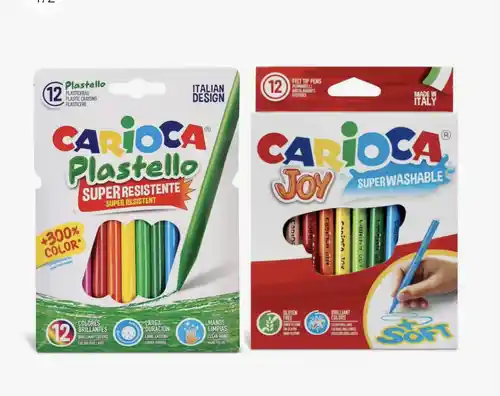 Carioca - Set de Ceras y Rotuladores de Colores 30 unidades