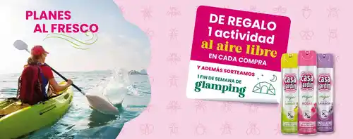 Casa Jardín regala 1 actividad al aire libre por cada compra y sorteo de 1 fin de semana glamping (sorteo por compra)