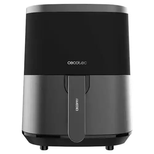 Cecotec Freidora de Aire sin Aceite de 4 L Cecofry Fantastik Inox 4000 Air Fryer 1400 W, Compacta, Panel de Control Táctil, 9 Menús, Tecnología PerfectCook, 80-200grados C, Tiempo Ajustable