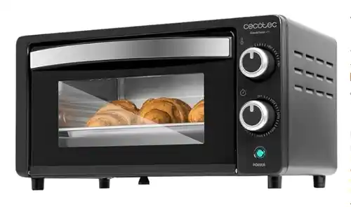 Cecotec Horno de sobremesa Bake&Toast 1090 Black, 10 L, 1000 W, Temporizador 60min, Temperatura regulable hasta 230ºC