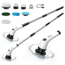 Cepillo de Limpieza eléctrico para el hogar – Hogar Electric Spin Scrubber inalámbrico con batería – Cepillo de Limpieza eléctrico para baño – Fregadero Terraza – Cepillo de Limpieza eléctrico Spin –