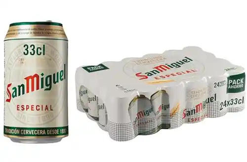 Cerveza San miguel, Pack 24 Latas x 33cl
