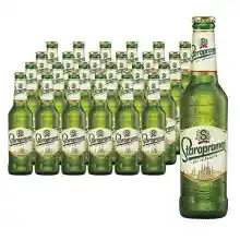 Cerveza Staropramen Premium en botellines.