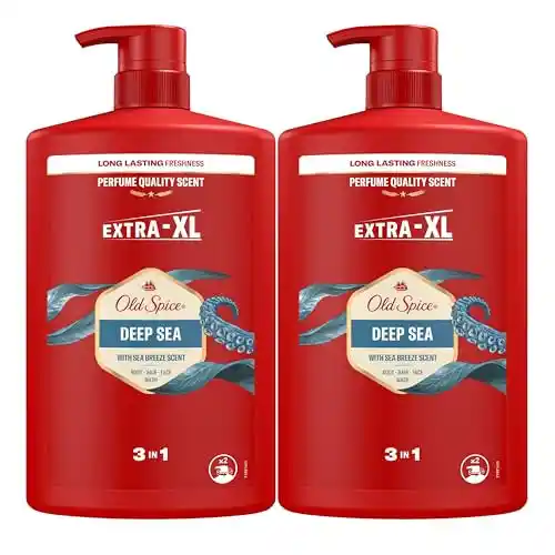 Champú Old Spice Deep Sea Gel 3 en 1 de 2 litros.
