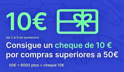 Cheque de 10€ decathlon por compras superiores a 50€