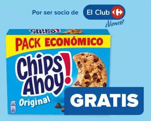 Chips Ahoy gratis en Carrefour (por compras)