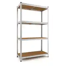 ¡Chollazo! Estantería Metálica Almacenaje de Acero Galvanizado + 4 Baldas MDF, 140x70x30 cm