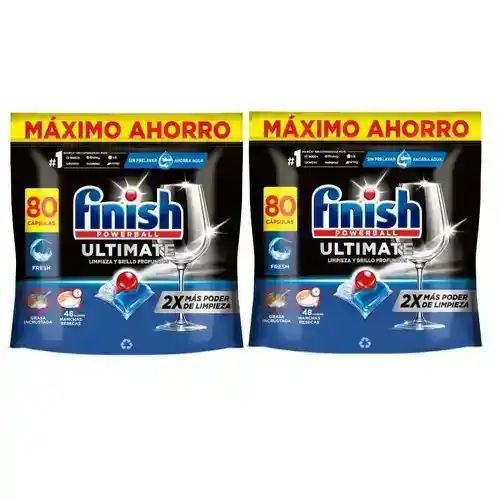 ¡Chollo! 160 Pastillas Lavavajillas Finish Powerball Ultimate