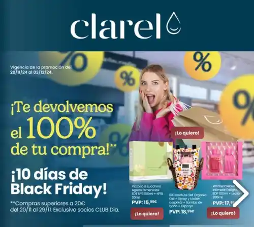 Clarel te reembolsa el 100% de tu compra (En tiendas) Hasta el 29/11