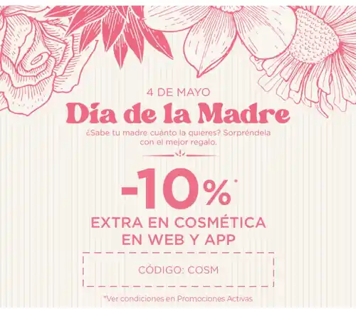 Codigo de descuento en Primor para cosmetica por el día de la madre