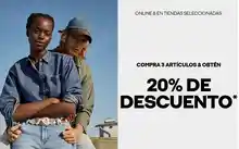 Código descuento 20 % por la compra de 3 artículos en  JACK & JONES