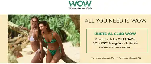 Codigo descuento hasta 15€ en WOMEN'SECRET