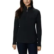 Columbia Mujer Forro polar con media cremallera, Black, S