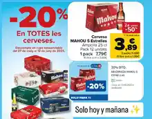 Combinación de ofertas con mahou 5 estrellas en Carrefour (solo domingo y lunes)