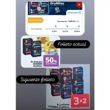 Combo pañales DryNites (cuentas seleccionadas Carrefour)