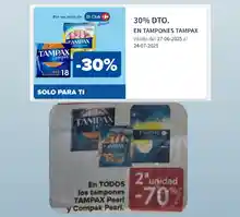 Combo Tampax en Carrefour (cuentas seleccionadas)