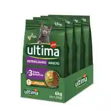 Comida para gatos 8x Ultima Esterilizado Pollo 1.5Kg