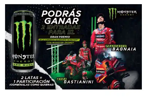 ¡Compra 2 latas de Monster y gana premios feroces! Adhesivos exclusivos o entradas para el Moto GP Cheste 2024