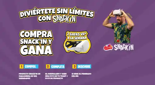 Compra Snack'in y gana unas GAFAS VR Meta Quest (Sorteo por compra)