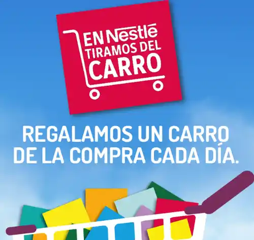 Compra tres productos de NESTLÉ en carrefour y gana un carro de compra al día "200€"