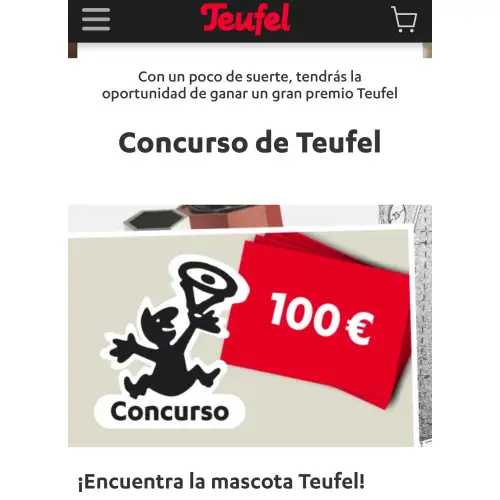 Concurso Vale 100€ Teufel (Sorteo)