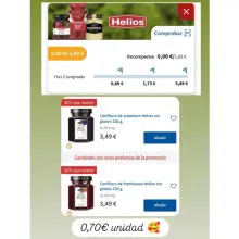 Confitura Helios a 0,70€ (cuentas seleccionadas Carrefour)