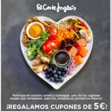 Consigue cupones de 5 € para frescos en El Corte Inglés (Sorteo)