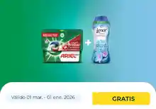 ¡Consigue GRATIS tu pack de Ariel Pods + Lenor con reembolso del 100%!
