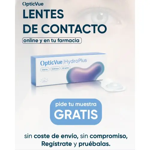Consigue gratis tus lentes de contacto OpticVue HydroPlus (muestra gratuita)