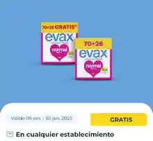 ¡Consigue GRATIS tus salvaslips Evax Normal 70+26 uds con reembolso! 🛒