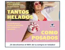 Consigue reembolso del 100% de la compra de helados en La Sirena