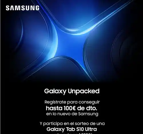 Consigue un cupón de hasta 100€ en Samsung y participa en el sorteo de una tablet (sorteo por compra)