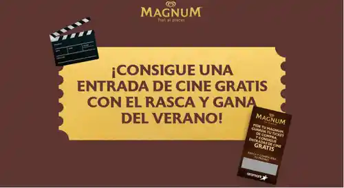 Consigue una entrada de cine gratis con Magnum(sorteo por compra)