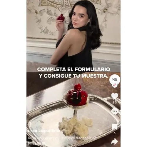 Consigue una muestra gratis de Nina Rouge Crush, la nueva fragancia de Nina Ricci (No hay link directo)